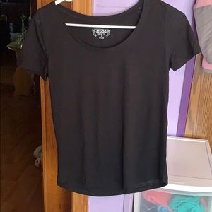 A plain black dressy top